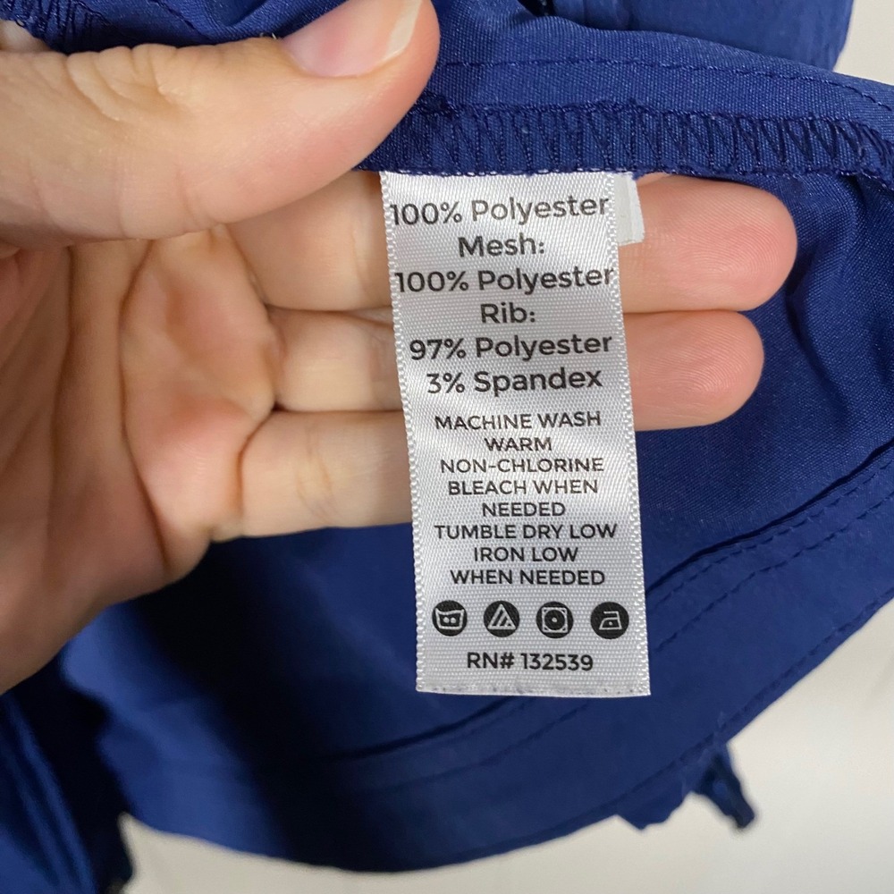 Medelita Element Scrub Jacket Blue XXL Full Zip Ribbed Collar Cuffs - Picture 9 of 16